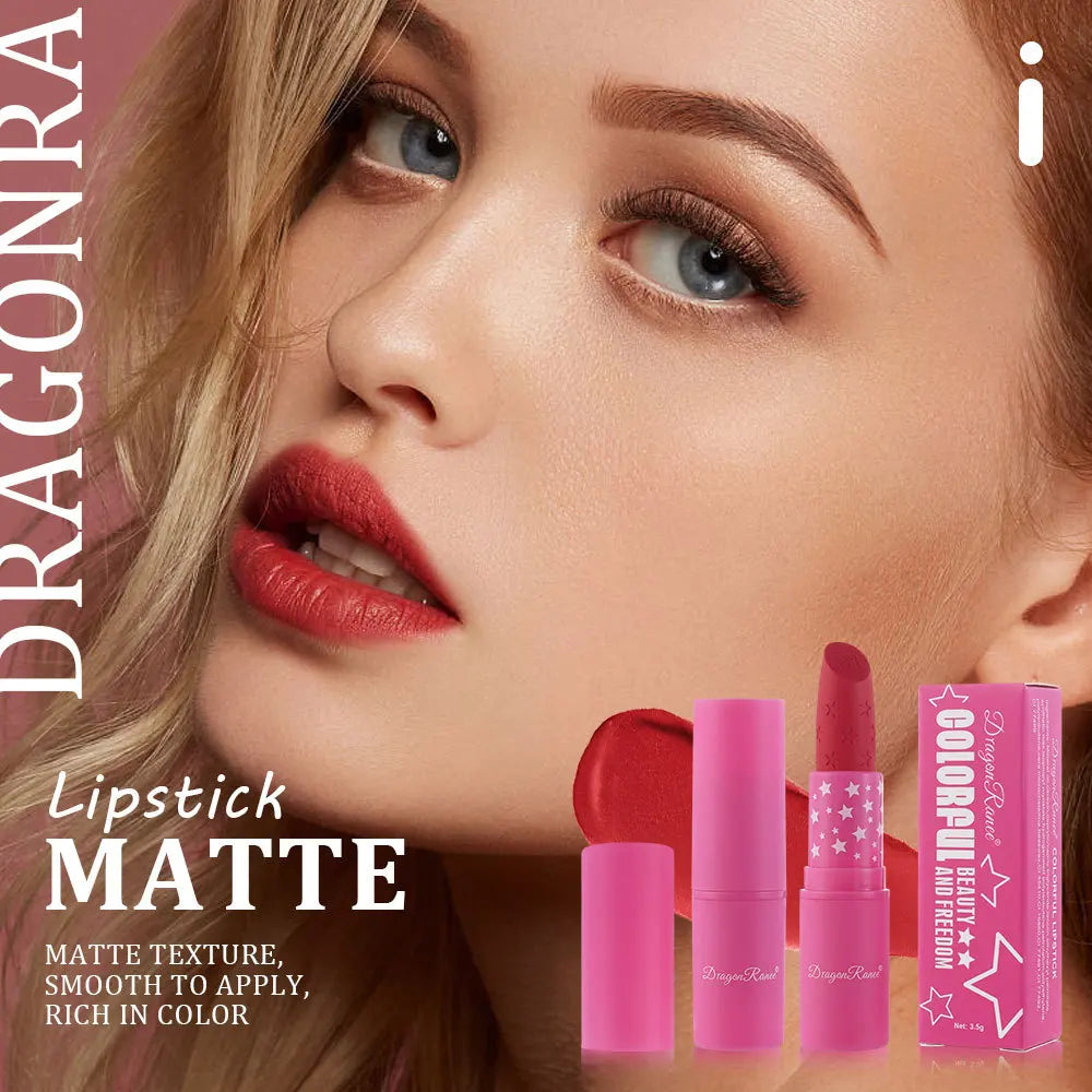 Nude Pink Lipstick Stick Waterproof Sexy Rose Red Velvet Matte Lipstick Lasting Non-stick Cup Lip Gloss Lips Makeup Cosmetics