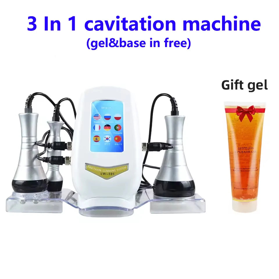 40K 3 In1 Cavitation Body Slimming Machine Facial Massager Skin Tighten Face Lifting Vacuum Suction Beauty Device（Fast Shipping）