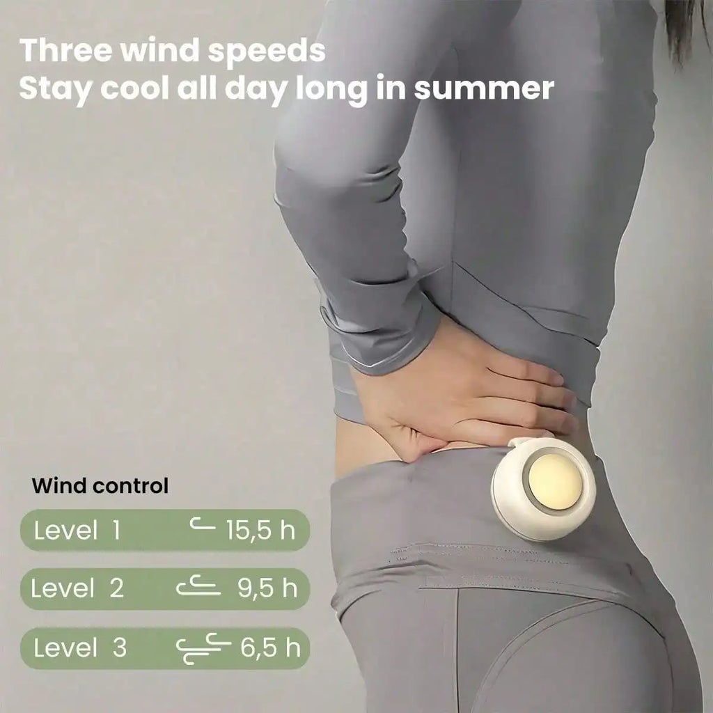 Portable Silent Mini Bladeless Electric Fan, Clip On Fan For Shirt, 3 Speeds Hands-Free Neck Fan,Suitable For Outdoor & Travel & Office, Travel Accessories, Gift