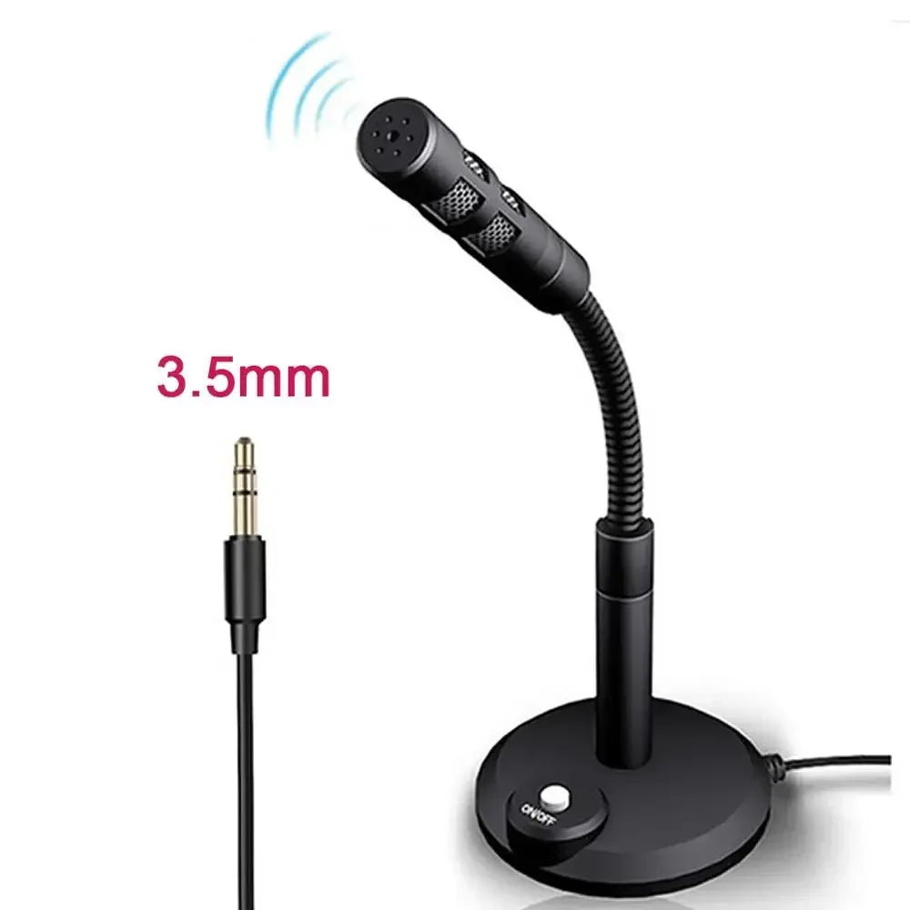 USB Desktop Microphone 3.5mm Omnidirectional PC Laptop Computer Mic for Computer Gaming Recording Chatting Singing Meeting microphone professionnel mocro karaoke sans fil bluetooth microphone for phone karaoke