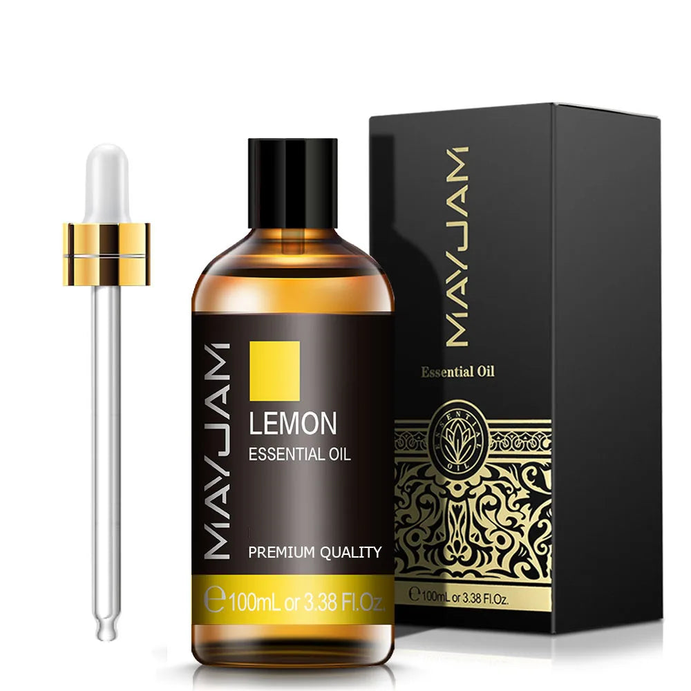 MAYJAM 100ML Pure Aroma Essential Oils Cinnamon Rosemary Cedarwood Lemongrass Tea Tree Oil for Massage Humidifier Soaps Candle