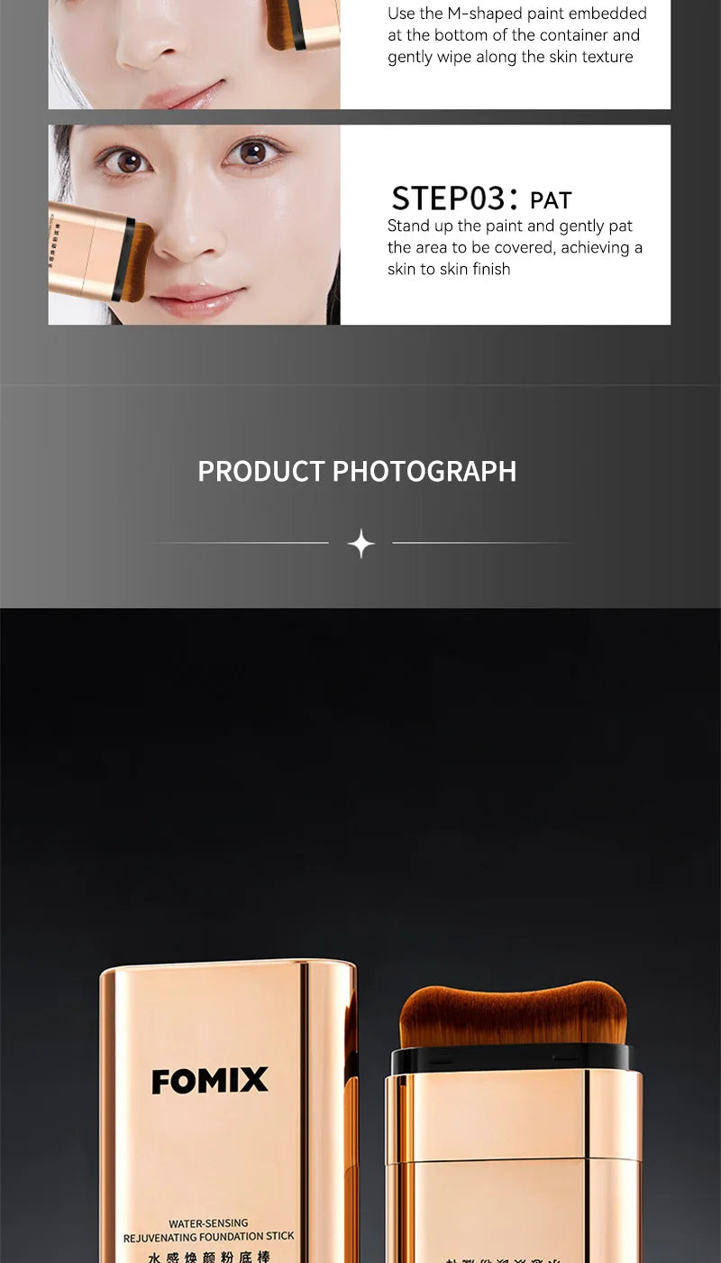 Base makeup foundation stick - Fully moisturizes and covers acne, eyes and stains, convenient for travel