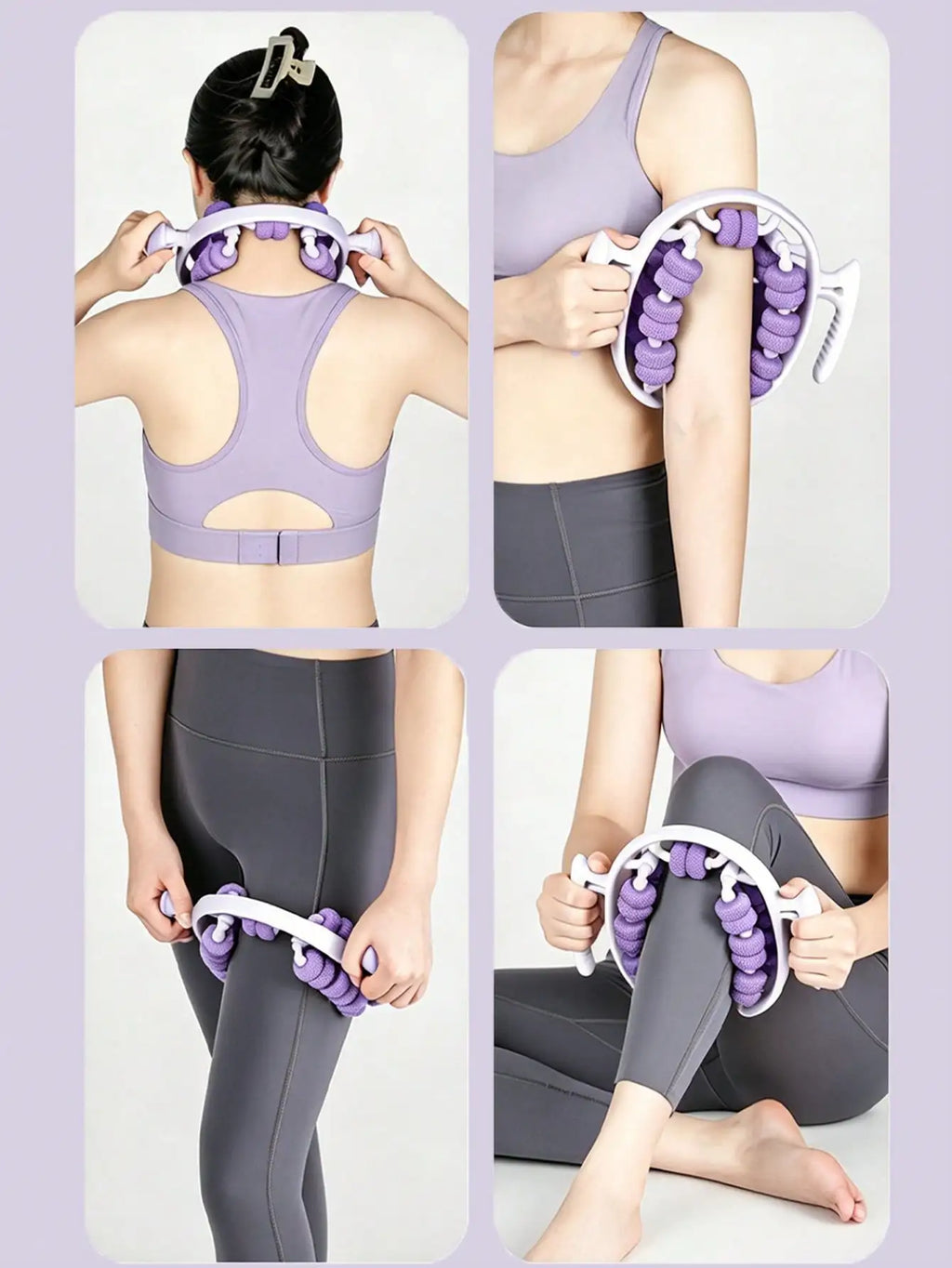 1Pc Yoga Leg Ring Clamp Equipped with 28 Roller Wheels, Calf Muscle Relief, Leg Massage & Shaping Roller Clamp