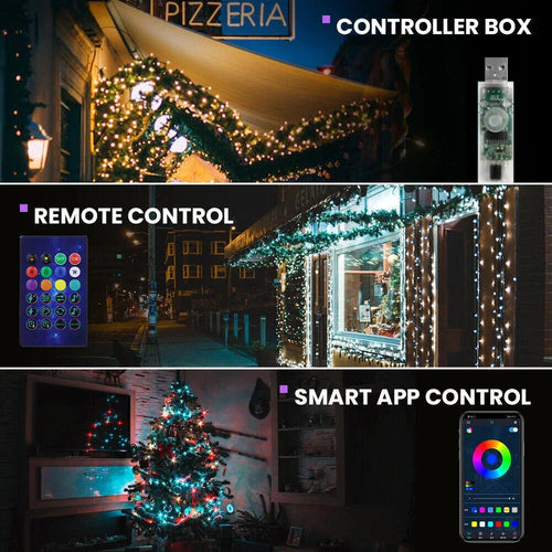 10M RGBIC LED String Bluetooth USB Music Dream Color Light 5V Christmas Birthday Party Garland Decor Fairy Lights Home
