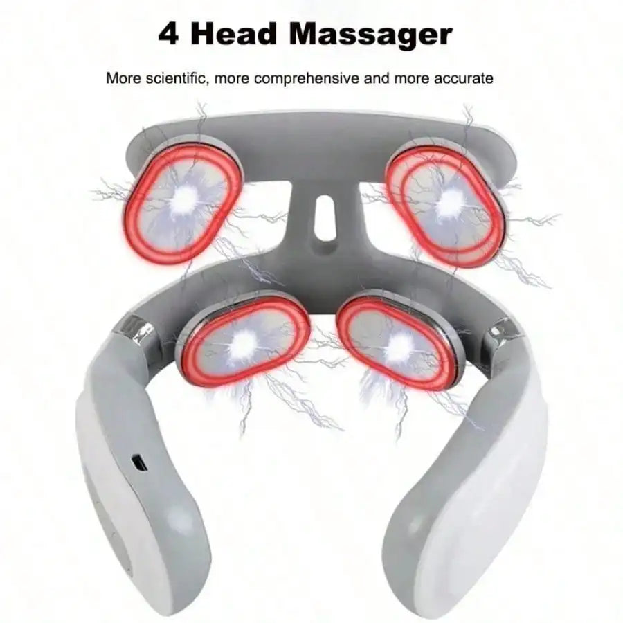 Cervical Massager 16 Modes USB Smart Pulse Heating 4 Neck Massager for Neck Tension NeckMassager Vibrator Heating Massager