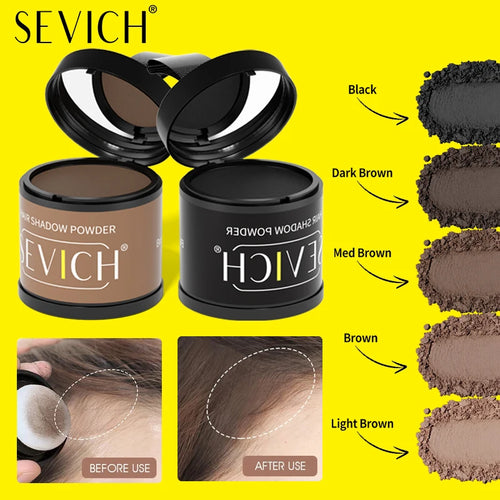10g SEVICH Hairline Powder Hair Root Cover Up Waterproof Instant Modified Repair Hair Shadow Powder Makeup Hair Concealer 5color