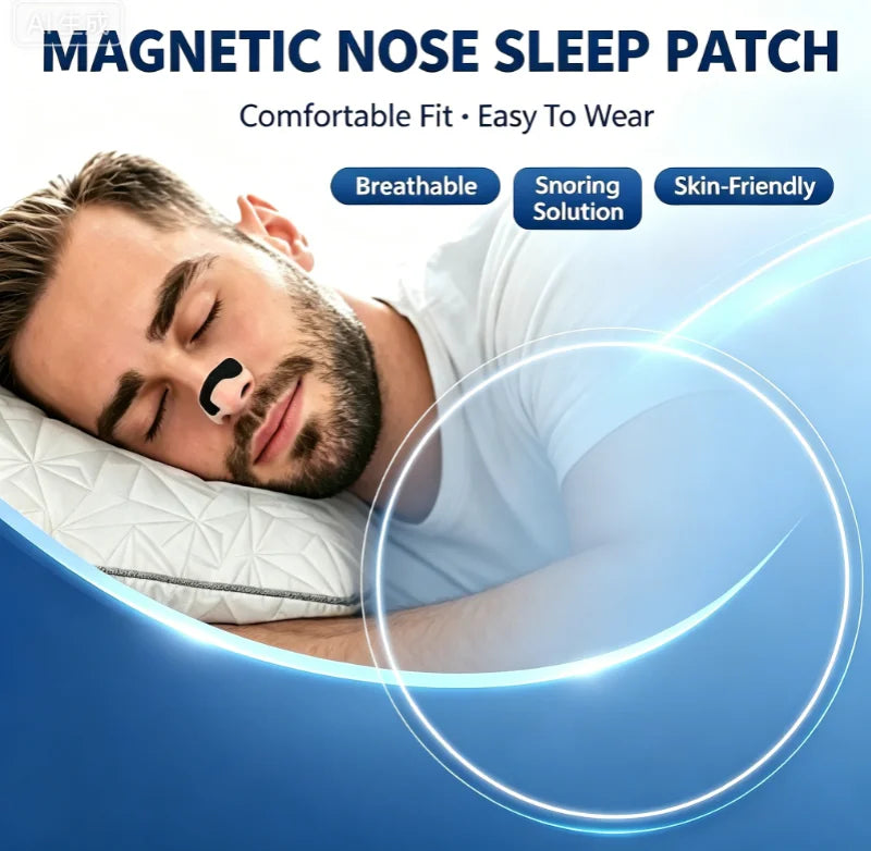 AirMax™ Magnetic Nose Vents - Snore-Free Sleep & Better Oxygen Flow, Reusable Breathing Aid for Workouts, No Tape No Irritation