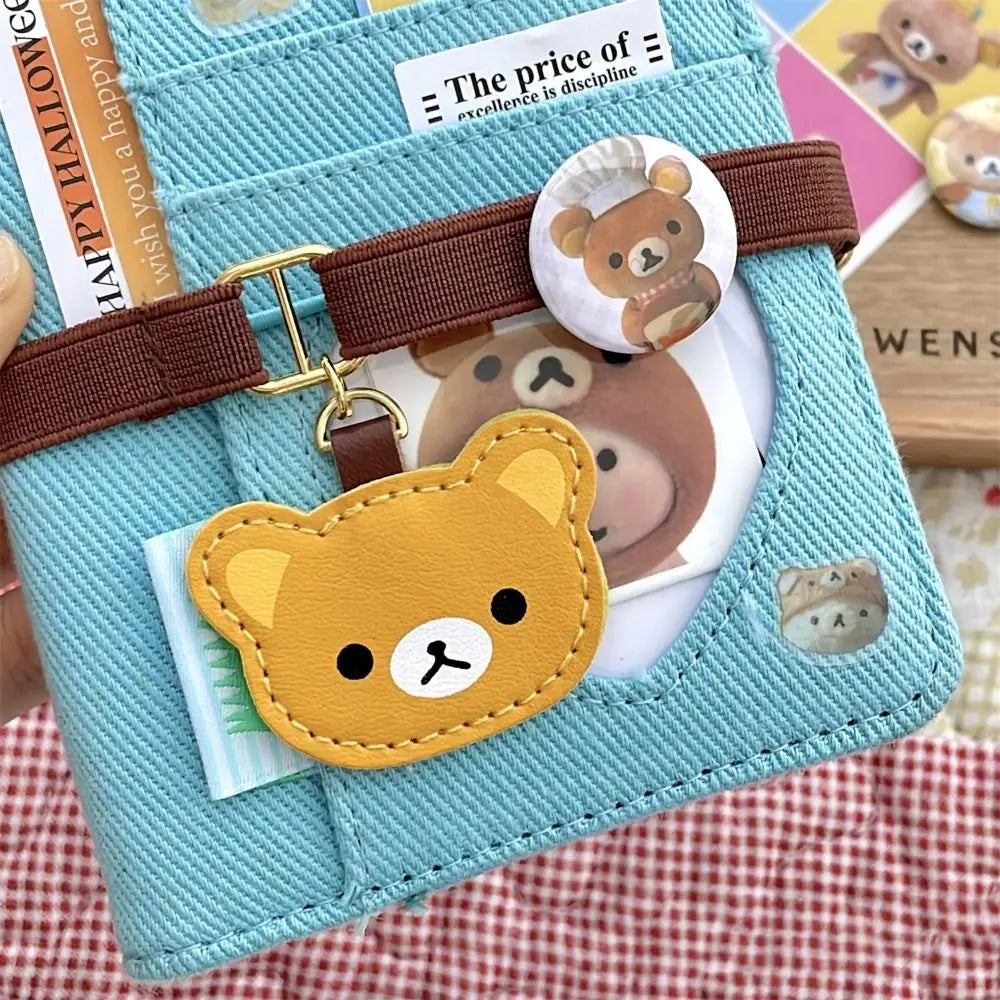 Creative Cartoon Bear Notebook Straps Loose-leaf Notebook Adjustable Elastic Band Binding Rope DIY Decoration