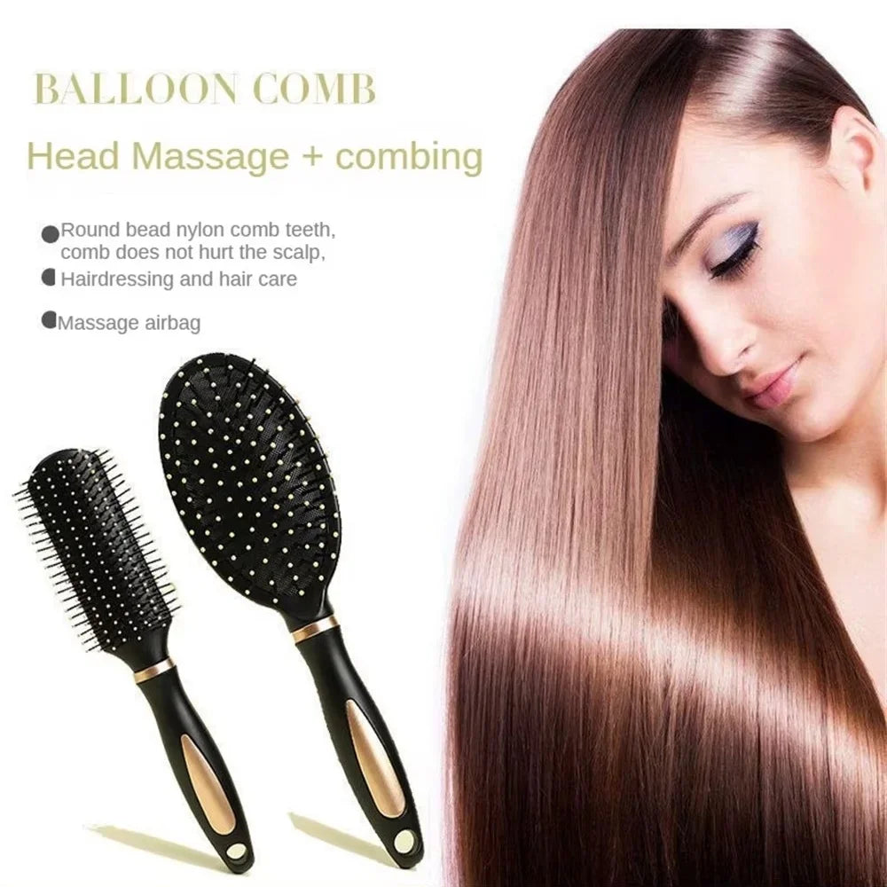 Air Cushion Hairbrush Scalp Massage Comb Soft Nylon Bristle Anti-static Detangler Brush For Wet Dry Straight Curly Hair Salon