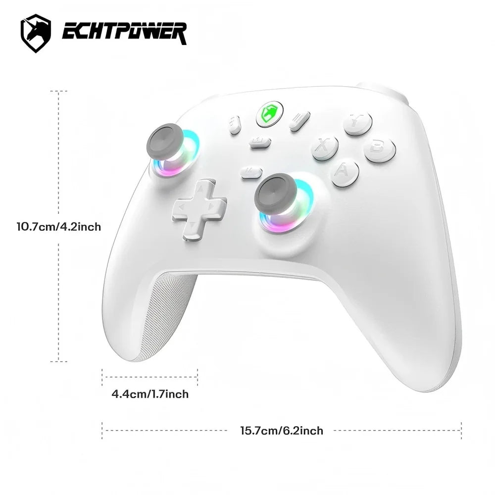 ECHTPower PC Game Controller with Hall Effect Joysticks (Zero Drift), Durable Hair Triggers & Adjustable Vibration – Wired Gamin