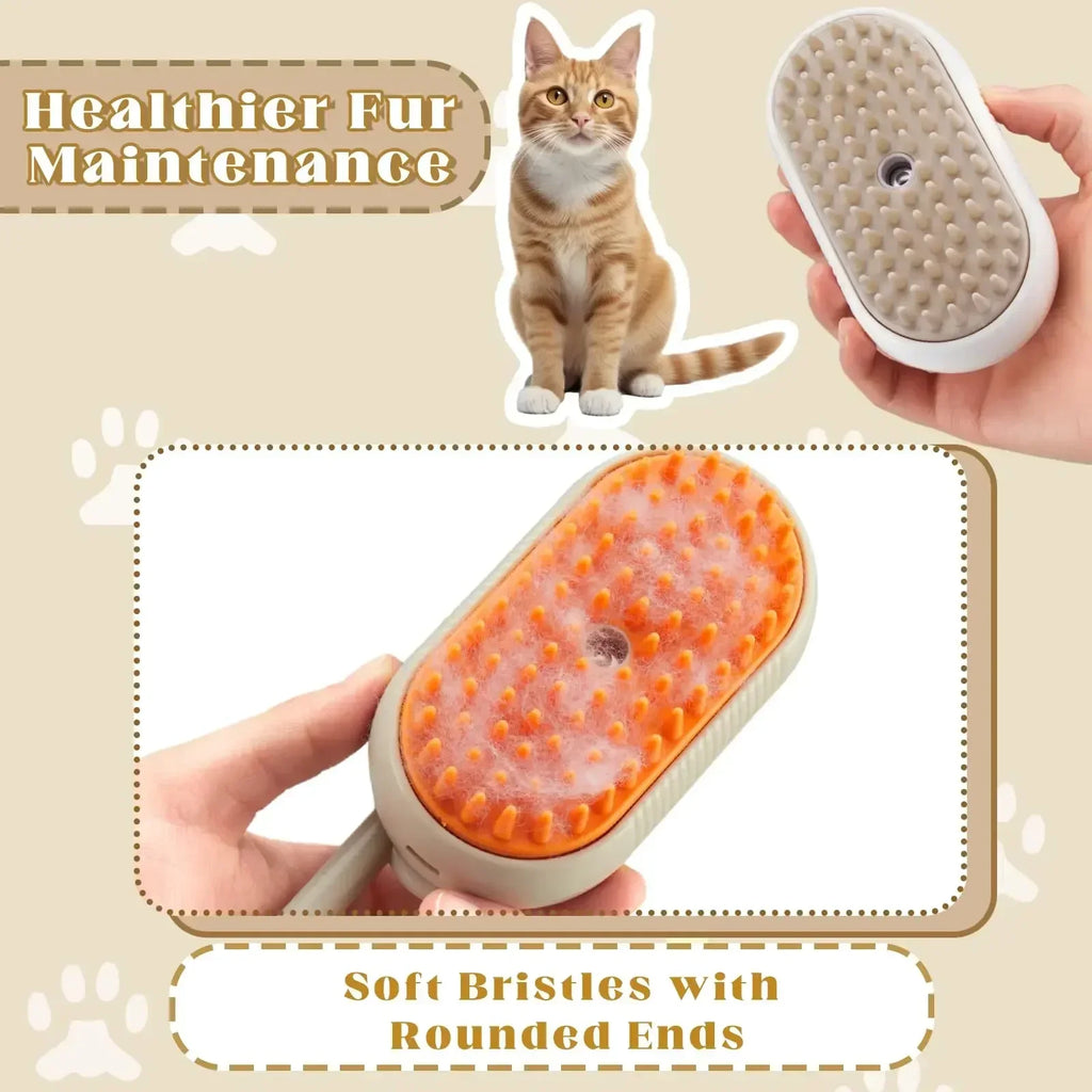 Cat Dog Electric Spray Massage Soothing Comb Single Button Spray Anti Loose Hair Comb Bathing Deshedding Brush Design Efficient
