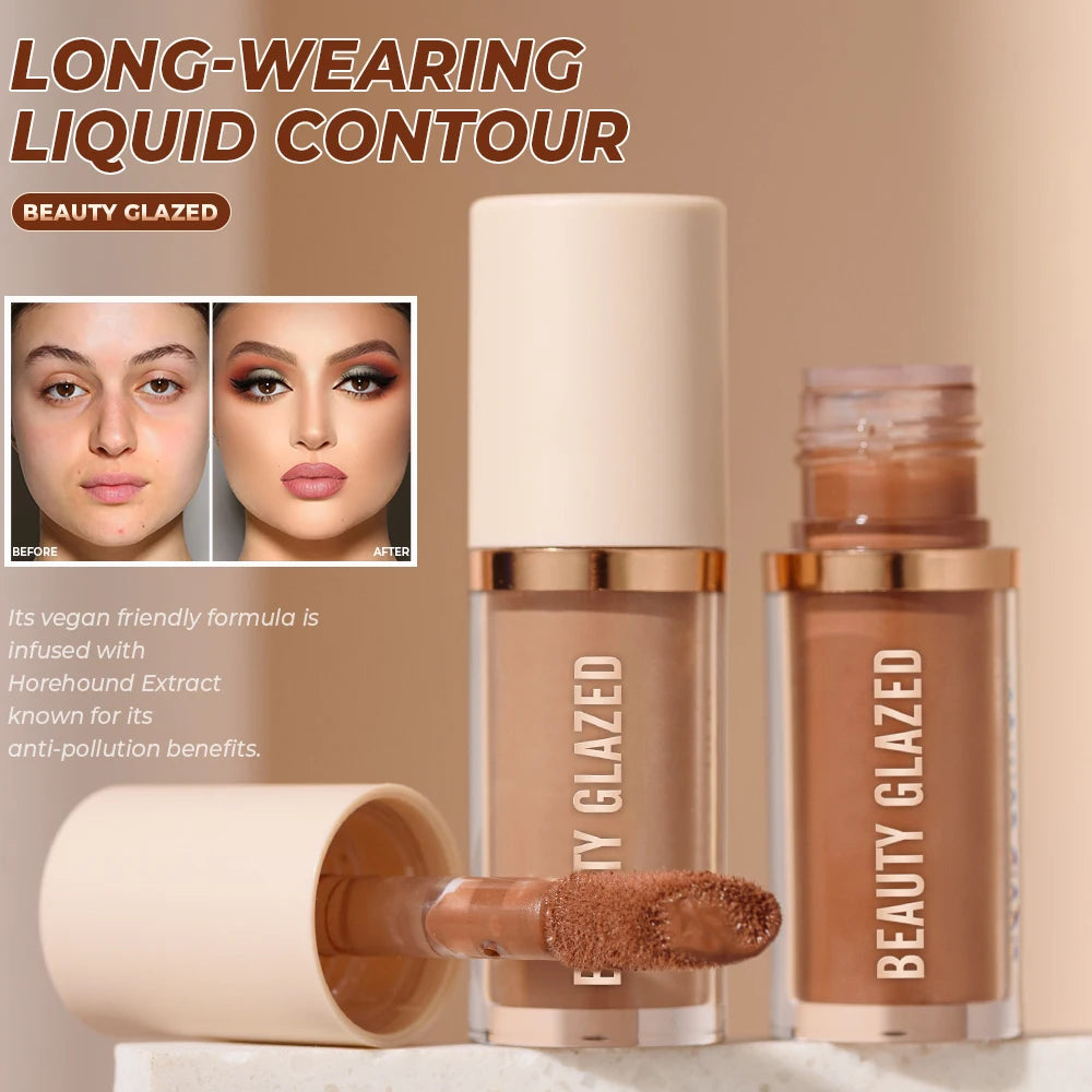 BEAUTY GLAZED Liquid Contour Natural Weightless Long-wearing Smudgeproof Bronzer Face Cosmetics