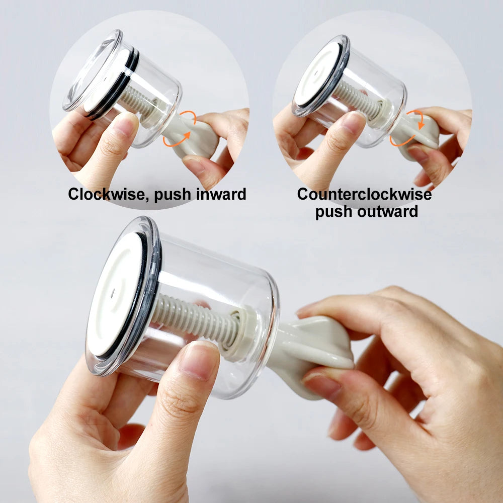 Manual Rotating Cupping Vacuum Cupping Massage Device Suction Cup Anti Cellulite Massager Cupping Nipple Enhancer Cupping Tool
