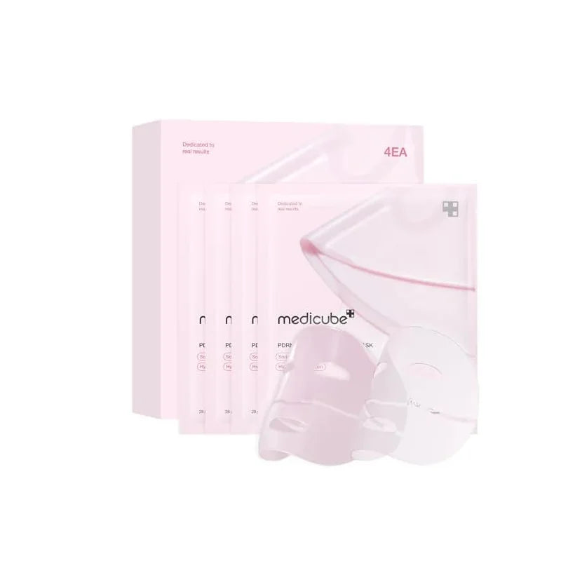 Medicube PDRN Pink Collagen Jelly Gel Mask, Salmon DNA PDRN Overnight Face Mask for Glass Skin, Hydrating Firming Korean Skincare, 28g × 4 Sheets(4EA)