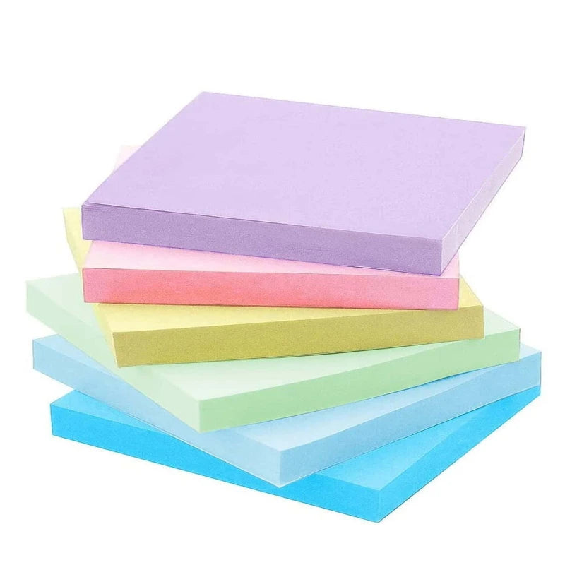 3x3inch Office and Study Notes Fluorescent Color Sticky Notes Student Sticky Notes Tear-off Message and Note-taking Notebook