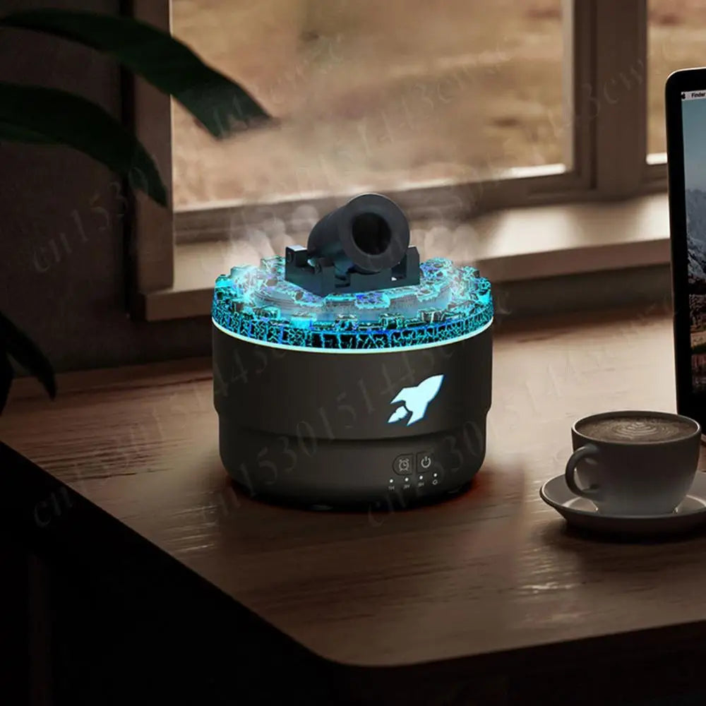 Volcanic Crack Light Cannons Humidifier Aroma Diffuser Cannon Essential Oil Diffuser Cannon Blast Turret Aromatherapy Humidifier