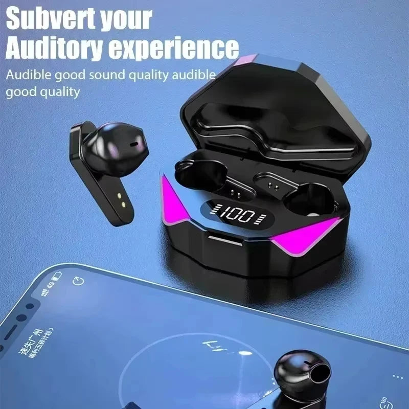 2026 New TWS Wireless Earphones with Bluetooth 5.49 Gaming Headset Sport Earbuds with LED Display Earhooks and Built-in Mic