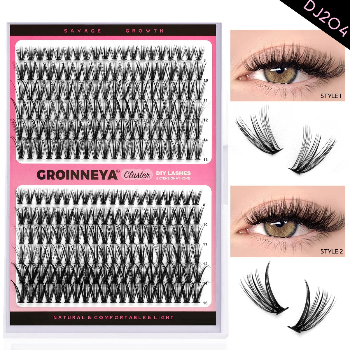 Lash Clusters Set DIY Lashes Extension Kit Individual Eyelash Extension Kit Full Set Lashes Kit with Lash Bond and Seal Makeup