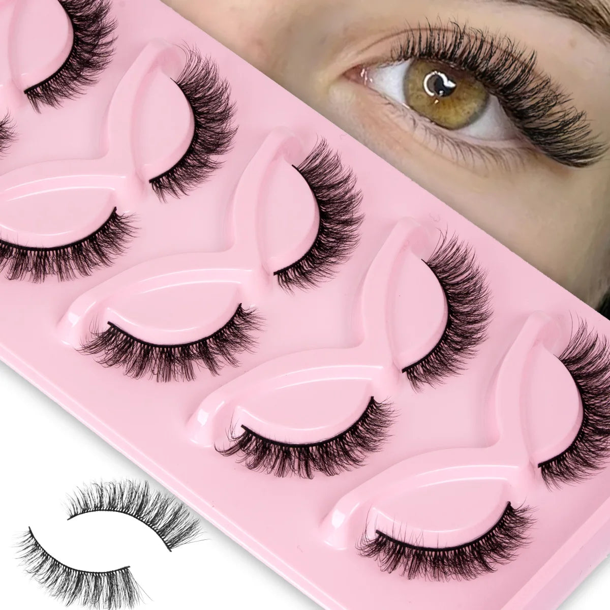 3D Mink Lashes Soft Wispy Natural long False Eyelashes Curly Volume Lashes Eyelash Extension