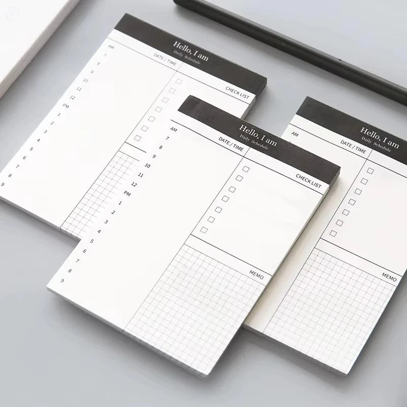 Mini Daily Weekly Planner Notebook, Desk Check List Schedule Organizer, Office School Stationery Portable Journal Notepad