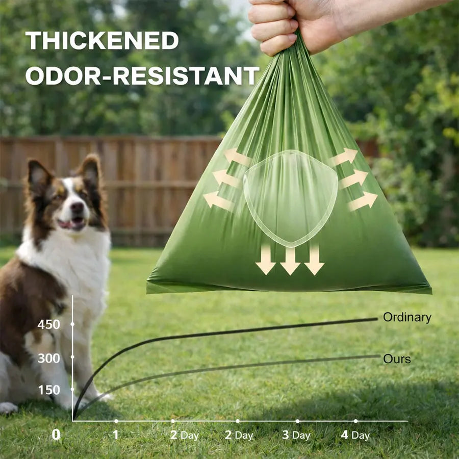 300Pcs Bulk Disposable Dog Poop Bags, Leak-Proof Tear-Resistant Pet Waste Bags, Cost-Effective Pet Supplies for Dog Lovers