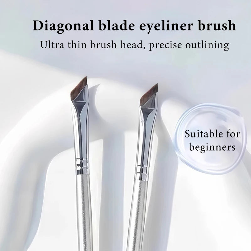 Sickle Eyeliner Brush Diagonal Eyebrow Brushes Blade Brush Undereyelid To Sleeping Silkworm Detail Brush Ultra-thin Makeup Tools