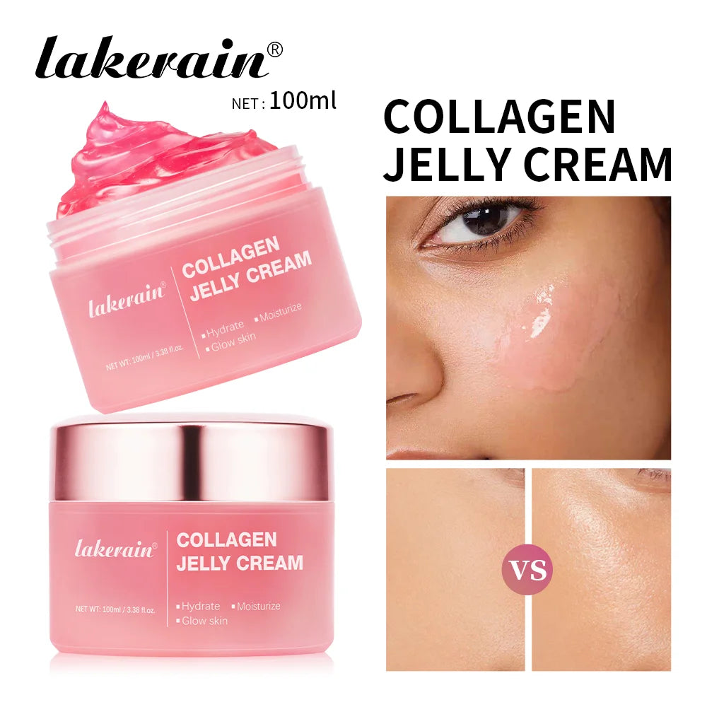 Deep Hydrating Collagen Jelly Cream Moisturizing Tightening Soothing Anti-Aging Firmness Hydration Cream Skincare Cosmetics