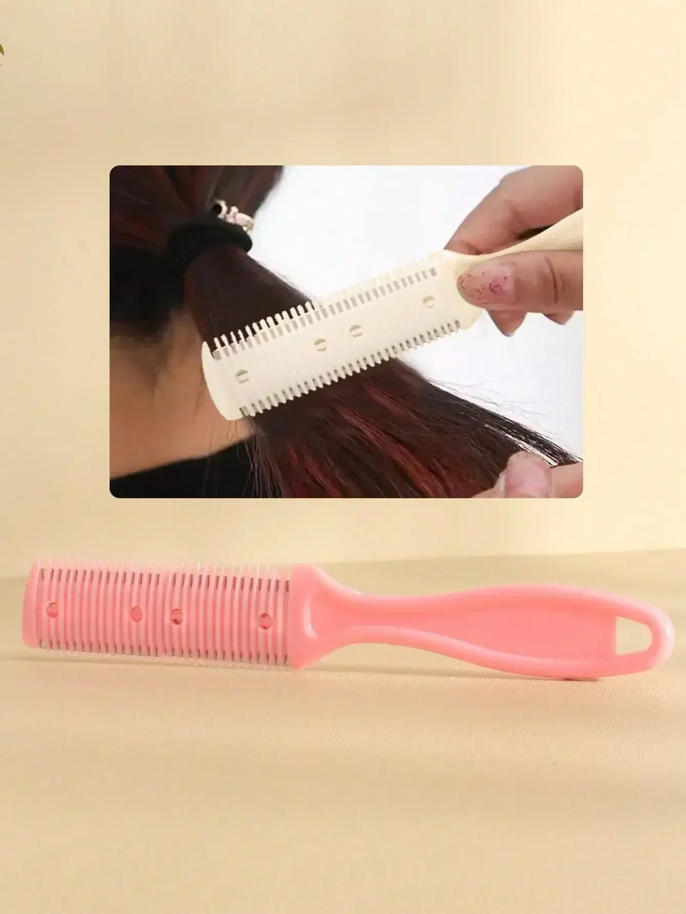 Double-Sided Double Blade Barber Comb, 1pc Thinning Razor Comb, Thinning Comb, Slim Hair Trimming Comb, With Thin