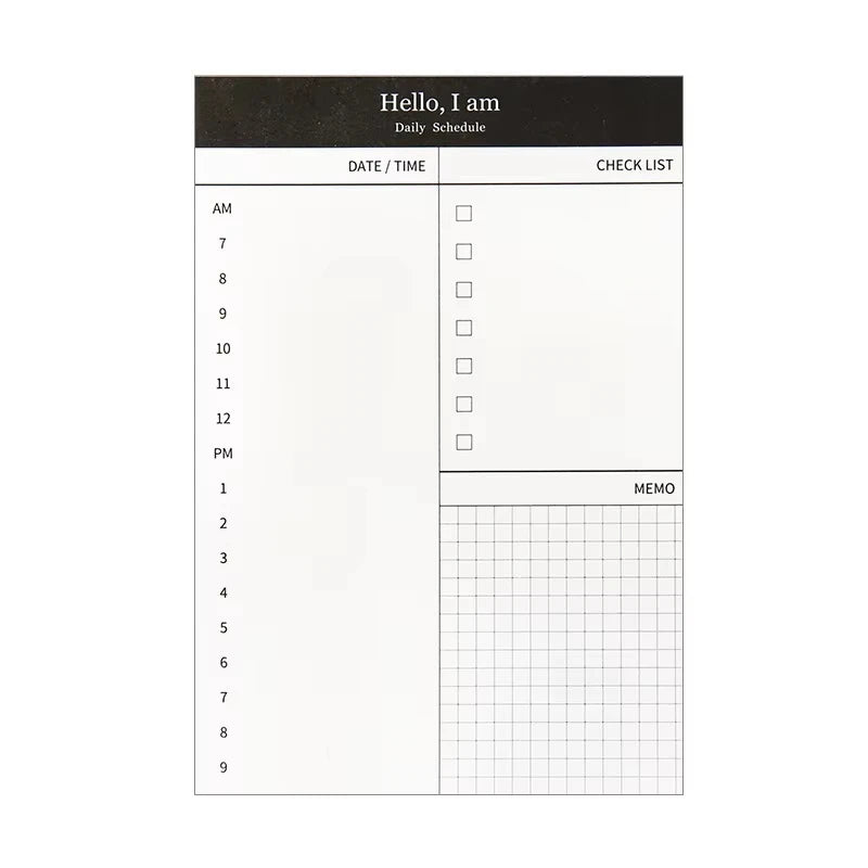 Mini Daily Weekly Planner Notebook, Desk Check List Schedule Organizer, Office School Stationery Portable Journal Notepad
