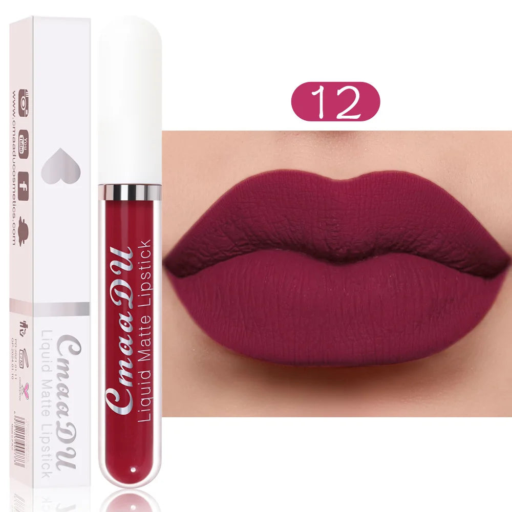 1/3pcs Matte Lipstick Set Liquid Waterproof Velvet Sexy Red Lip Gloss Kit Makeup Lasting Non-stick Cup Lip Tint Beauty Cosmetics