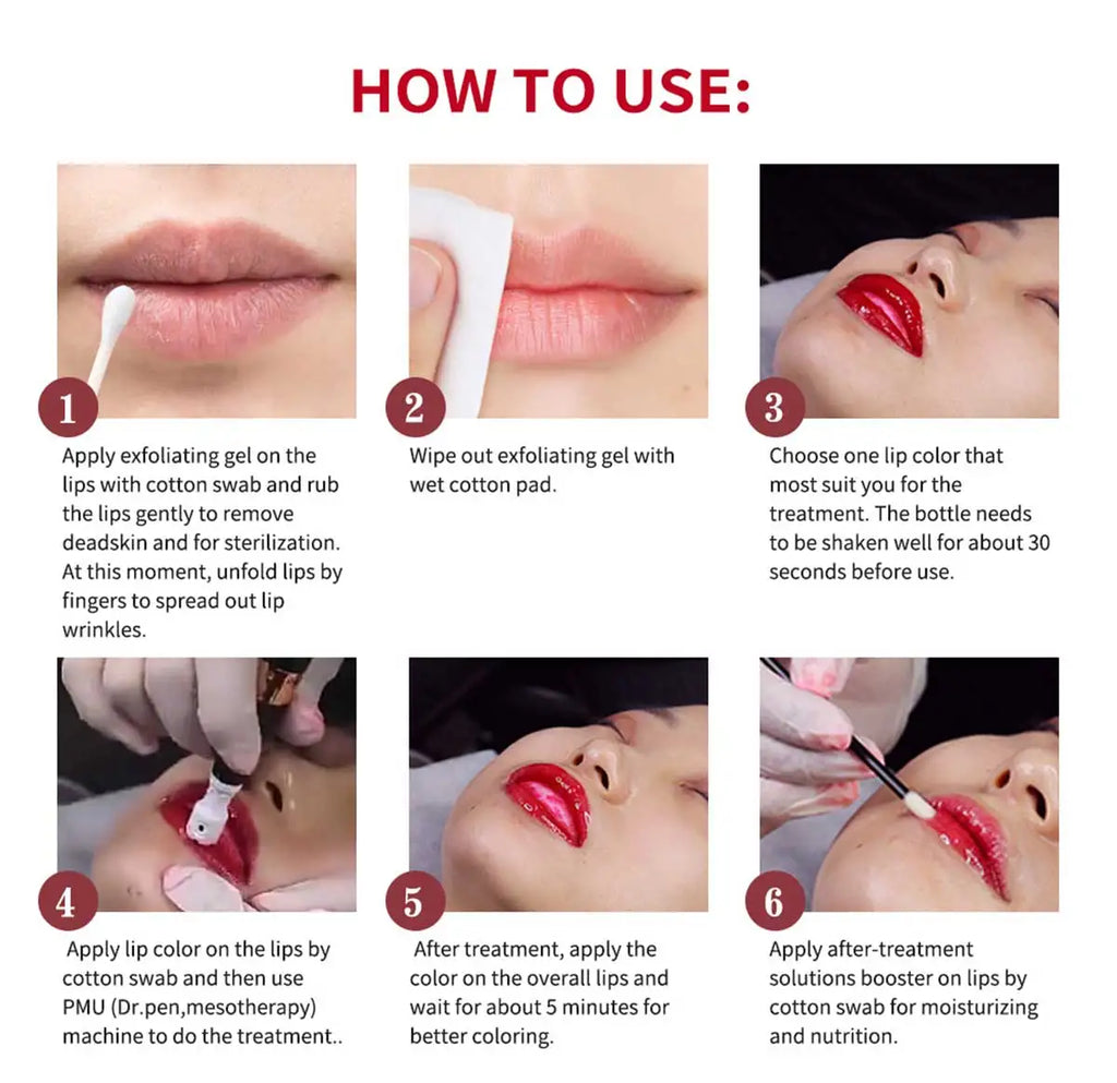BB Lips Ampoule Serum Starter Set Semi-Permanent BB Lip Gloss Tinted Pigment Lasting Moisturizing For Lip Care Glow Free Shiping
