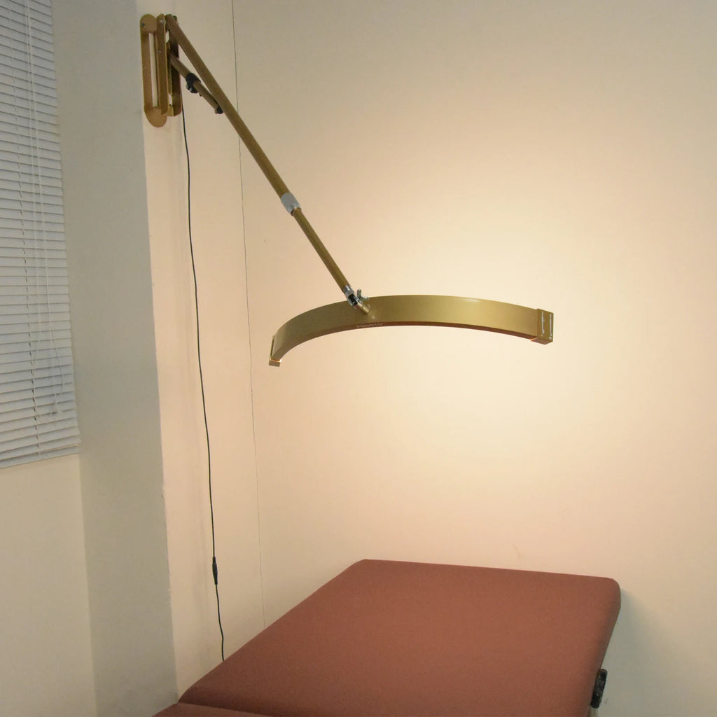 Fosoto Dimmable LED Gold Light wall mount half moon light Fill light for Beauty Salon Makeup Haircut Barbershop eyebrow tattoo