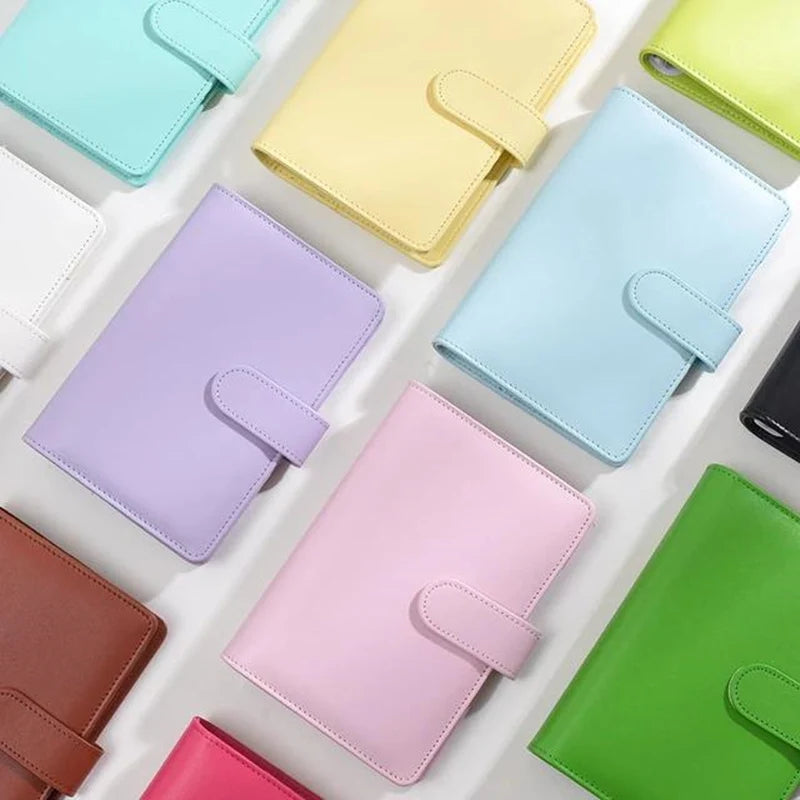 A6 PU Leather Budget Binder Notebook Cash Envelopes System Set With Binder Pockets for Money Budget Saving Bill Organizer
