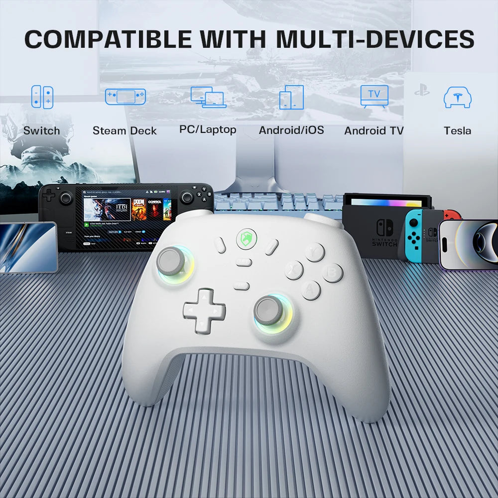 ECHTPower PC Game Controller with Hall Effect Joysticks (Zero Drift), Durable Hair Triggers & Adjustable Vibration – Wired Gamin