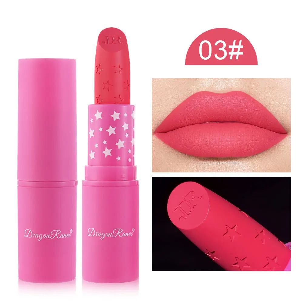 Nude Pink Lipstick Stick Waterproof Sexy Rose Red Velvet Matte Lipstick Lasting Non-stick Cup Lip Gloss Lips Makeup Cosmetics