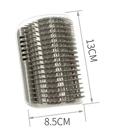 Wall Mount Corner Cat Self Groomer Comb Ergonomic Pet Massage Hair Remover Brush Space Saving Indoor Kitten Scratching Toy Easy