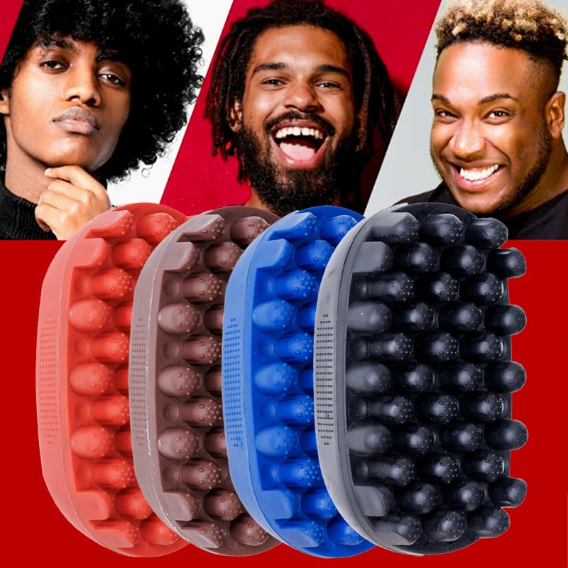 4 Colors Silicone Magic Twist Hair Brush Mini Portable Easy Rinse Durable Unisex For Curly Hair Household Salon Hair‑Dressing Supply