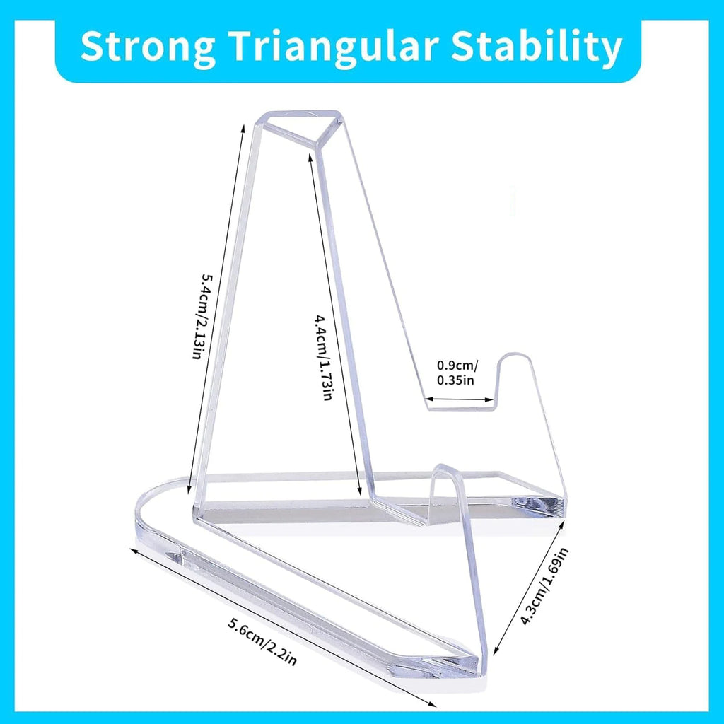 10pcs, Mini Clear Acrylic Easel Stands Coin Display Easel Holder Baseball Sports Card Stands Trading Graded Card Easel Stand
