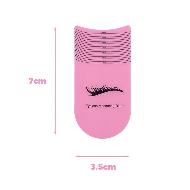 5/10PCS Eyelash Length Measuring Ruler Portable Eyebrow Soft Plastic Ruler Makeup Tool Eyelash Extension Growth Accessory