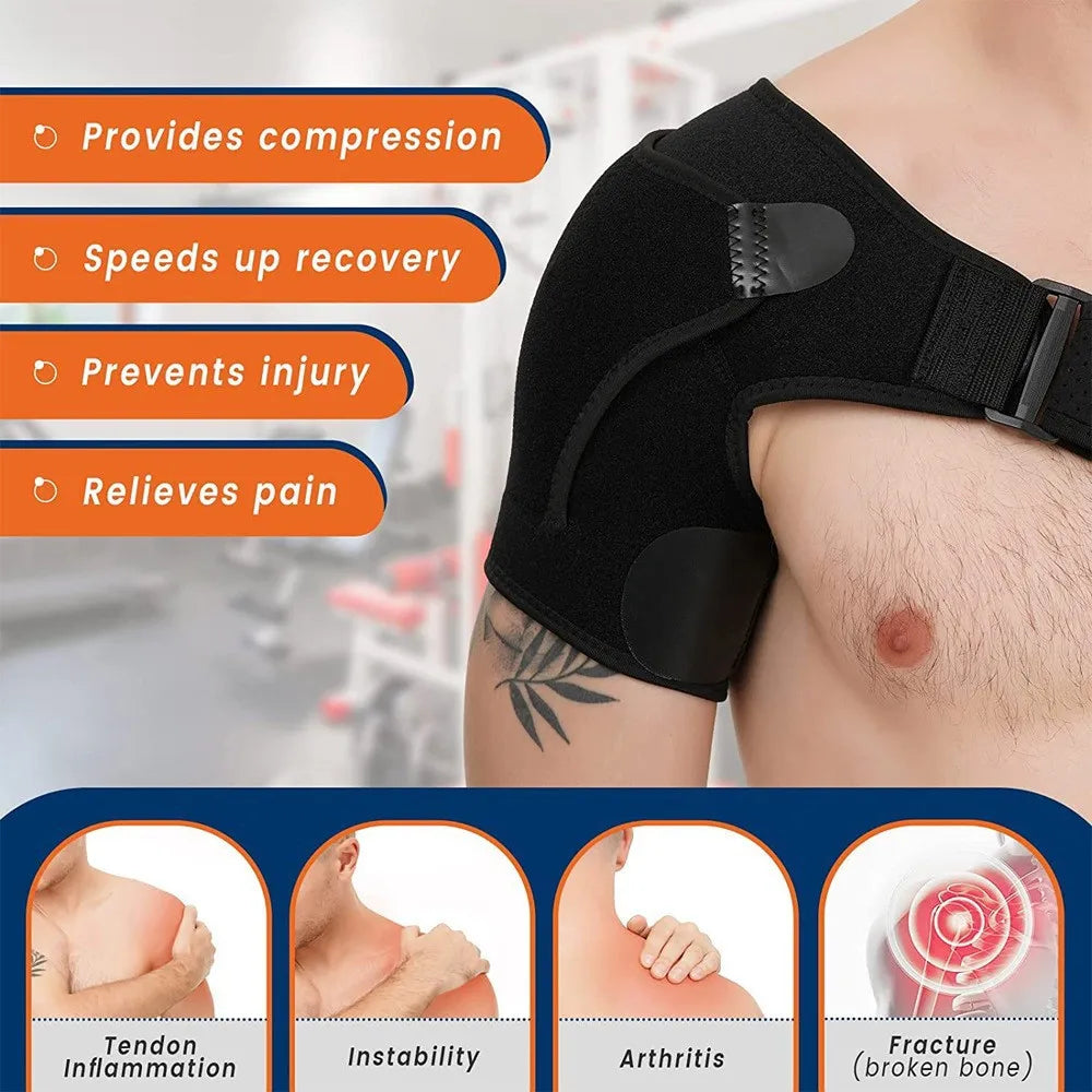 Shoulder Brace with Pressure Pad,Adjustable Shoulder Brace for Left and Right Shoulder Protect