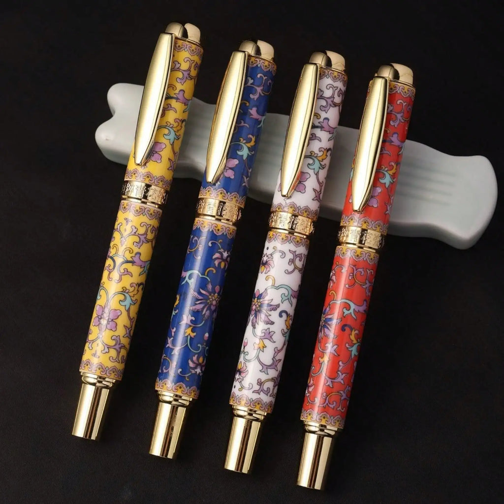 1Pc Fountain Pen, 0.5mm Nib, Built-In Converter, High-End Quality, Exquisite Craftsmanship, Ceramic Material Pen Body, Ceramic Enamel Color, Iridium Gold Pen Clip, Student Gift, Holiday Gift, Back-To-School Season, Birthday G