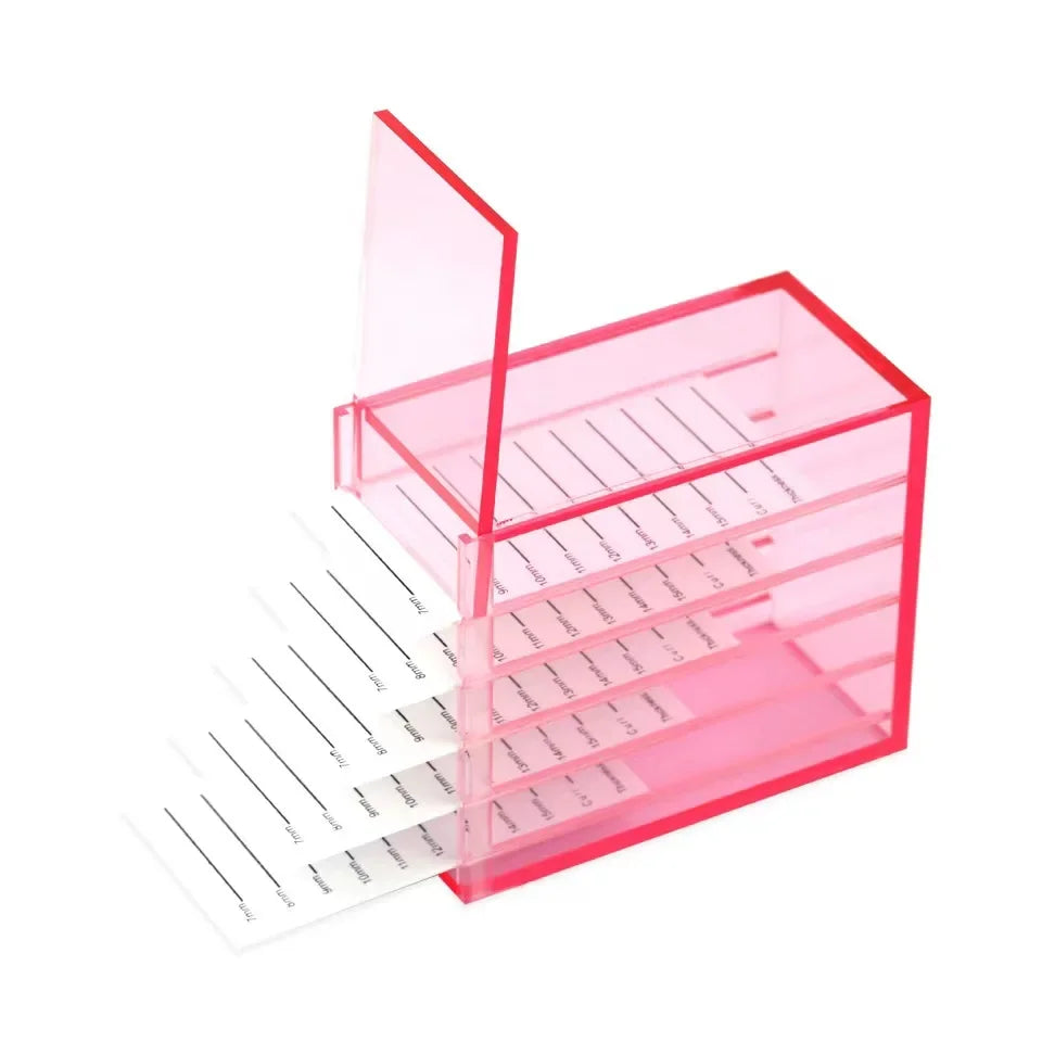 False Eyelash Storage Box 5 Layers Acrylic Pallet Lash Holder Pallet Individual Eyelash Extension Glue Display Stand Makeup 2029