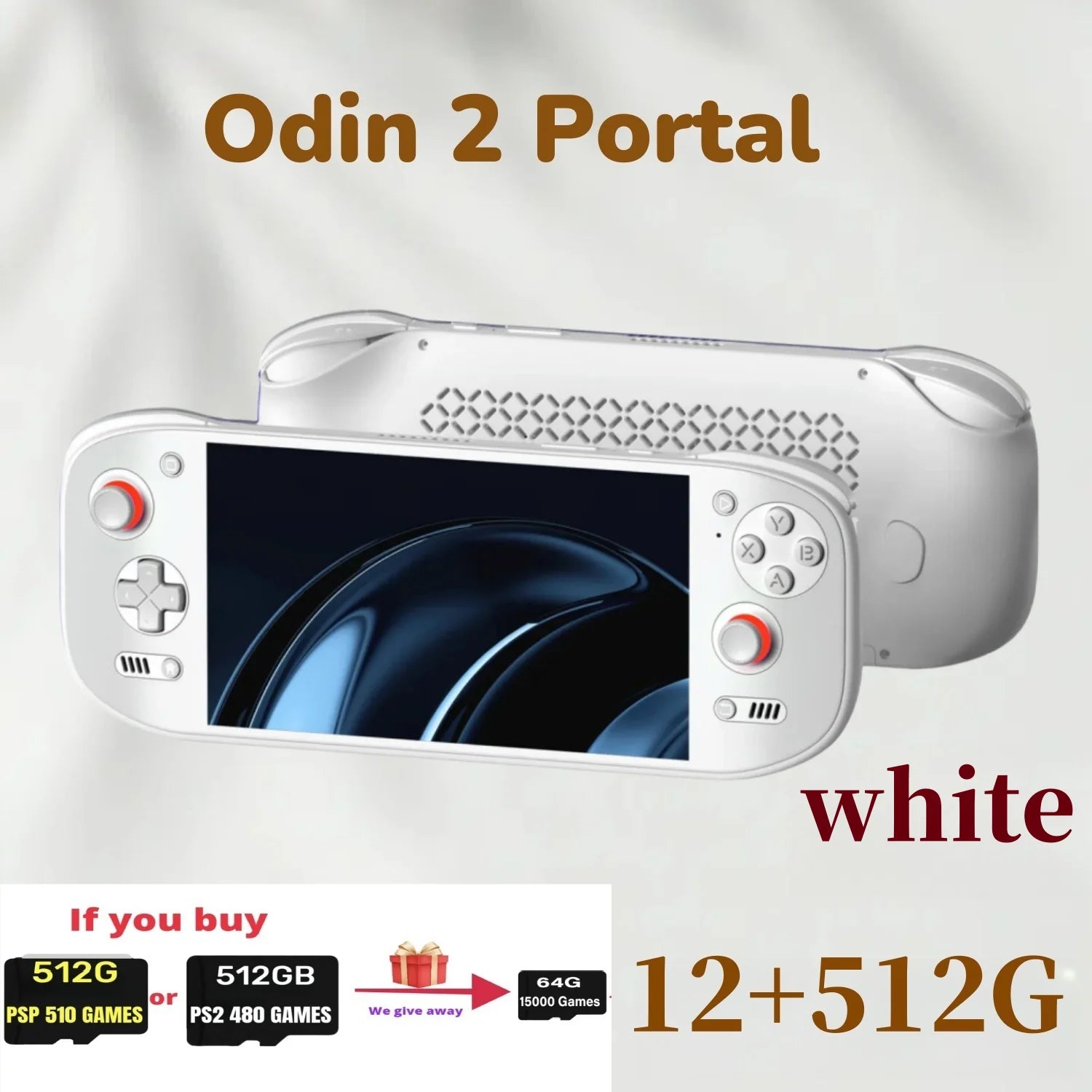 AYN Odin 2 Portal Retro Handheld Game  Video Player Console 7 Inch 120HZ Screen Android 13 Bluetooth  8G+128G 512G PSP PS2 Gift