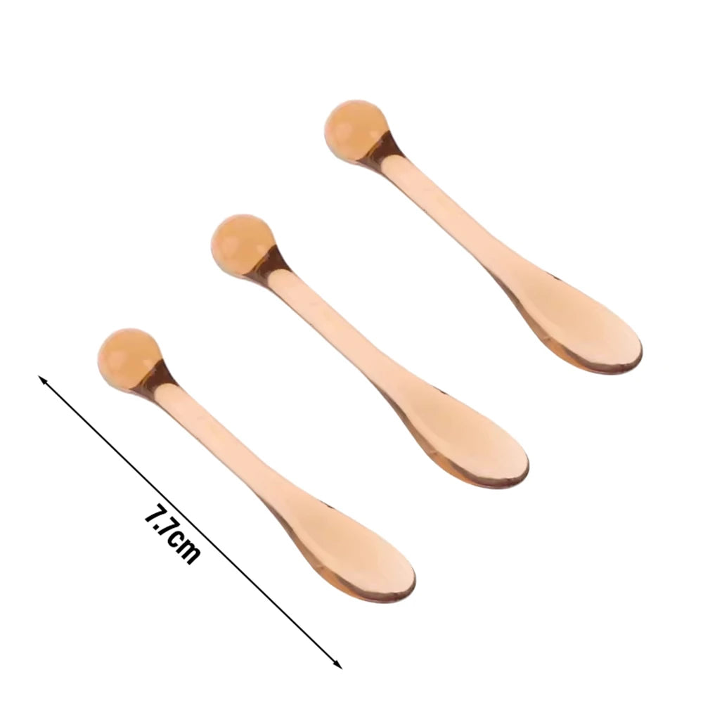 3pcs Acrylic Cosmetic Spatulas Scoop with Bottle Face Cream Mask Mud Mixing Spoon Beauty Tools Absorb Roller Facial Applicator
