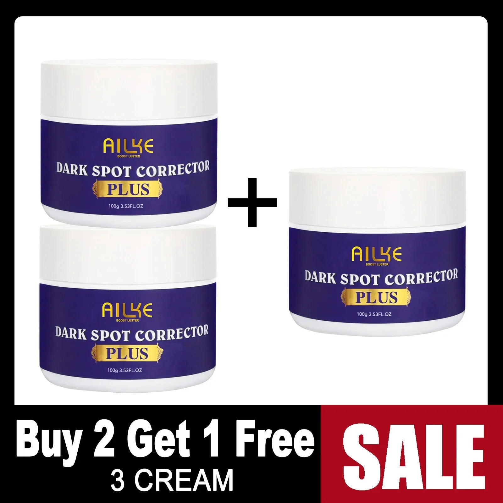 AILKE Double Glutathione PLUS Whitening Skin Care Set, Moisturizing, Reduce Dark Spots, Freckles, Melasma, Hyperpigmentation