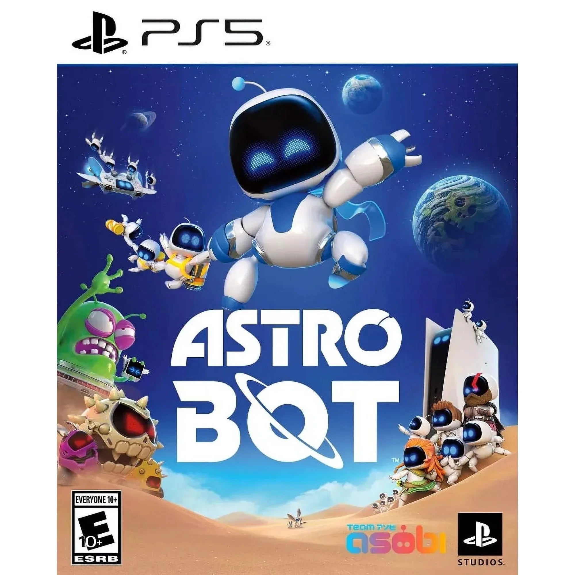 PlayStation 5 Slim Disc 2TB SSD ASTRO BOT Bundle with Two Controllers White and Midnight Black DualSense and Charger