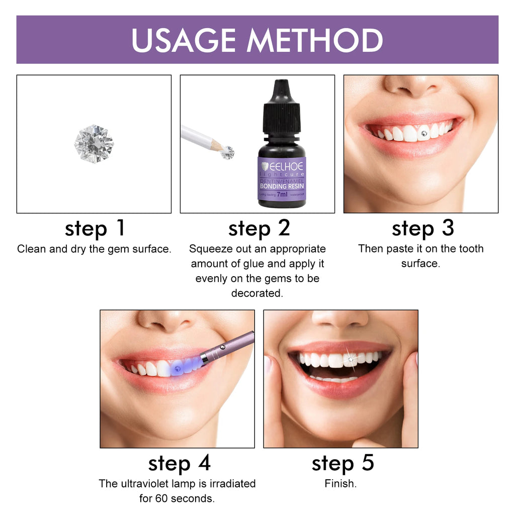 Tooth Gem Glue Dental Adhesive for Tooth Gems Diamond Kit Glue Teeth Crystal Jewelry Sturdy Tooth Jewelry Orthodontic Gel