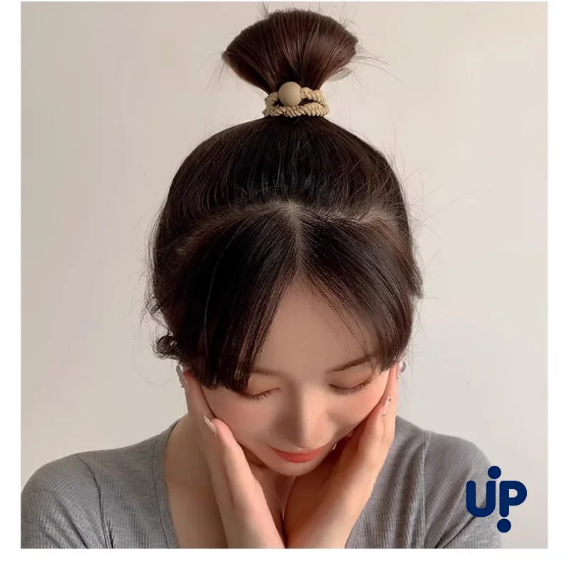 10PCS Headband Leather Band Female High Ponytail Holster Hair Accessories Simple High Elasticity Durable Rubber Band Hair Circle