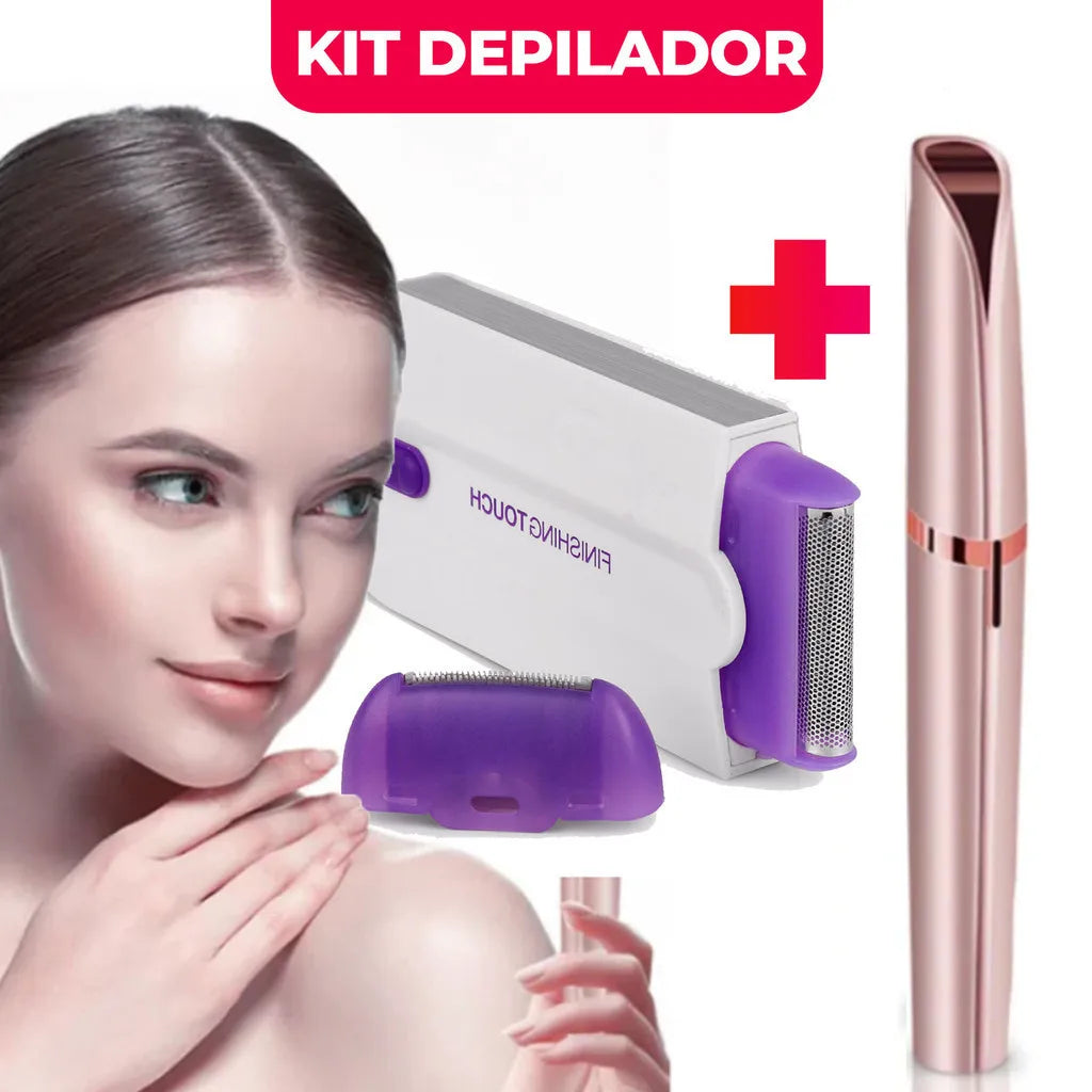 Kit 2 Em 1 Lápis Sobrancelha E Depilador Recarregável Sem Fio Preciso Para Maquiagem Profissional