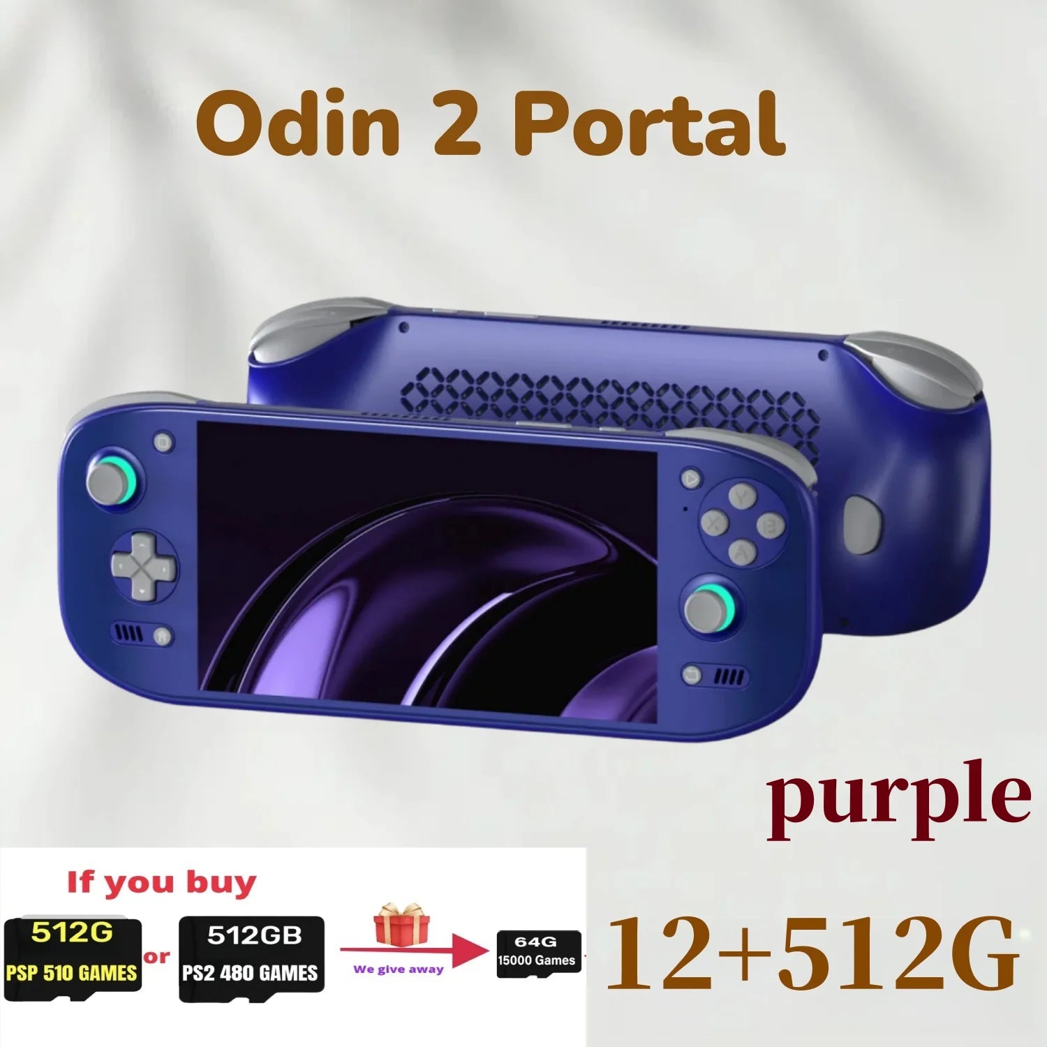 AYN Odin 2 Portal Handheld Game Console 7 Inch 120HZ Screen Android13 8000mAh 8Gen2 Open Source  Portable Console PSP PS2 Gifts